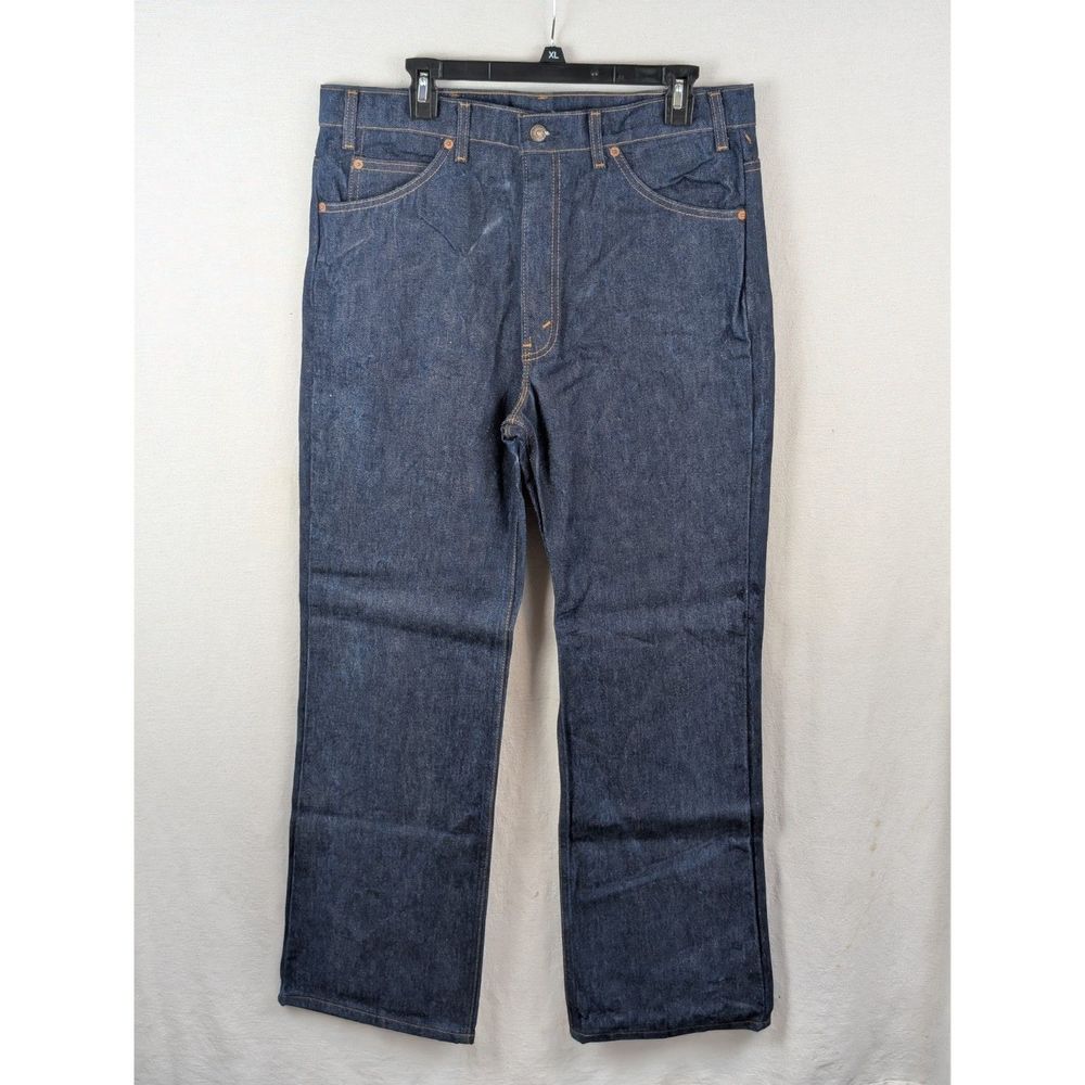 Vintage Lev's 517 Orange Tab Blue Jeans Men's Size 36x30 3 of 3